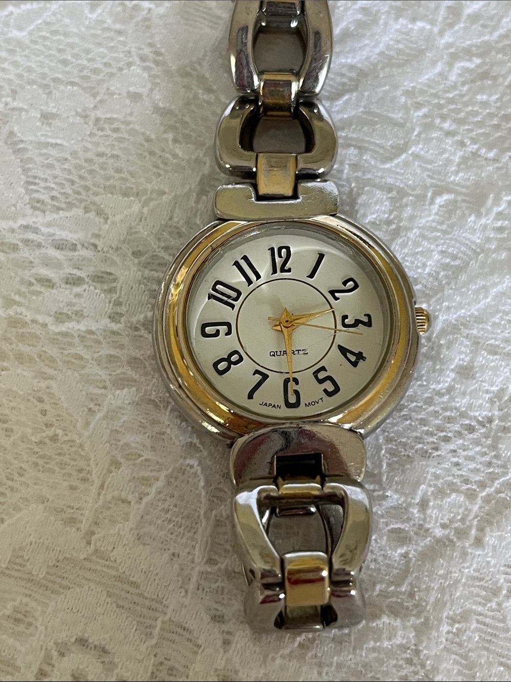 Two-Tone Silver and Gold Women's Bracelet Watch